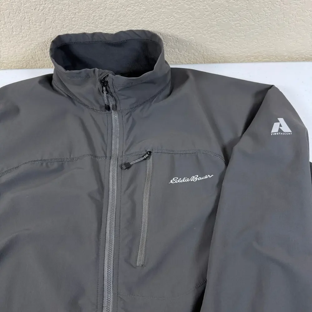 Eddie Bauer First Ascent Jacket Mens TXL Tall Gray Outdoor Hiking Tech Read Desc